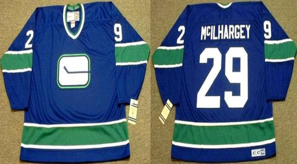 2019 Men Vancouver Canucks #29 Mcilhargey Blue CCM NHL jerseys->vancouver canucks->NHL Jersey